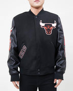 NBA CHICAGO BULLS CLASSIC WOOL MEN'S VARSITY JACKET (BLACK)