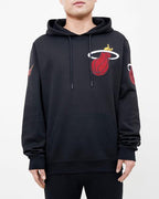 NBA MIAMI HEAT CLASSIC CHENILLE MEN'S PULLOVER HOODIE (BLACK)