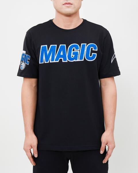 NBA ORLANDO MAGIC CLASSIC CHENILLE T-SHIRT POUR HOMME (NOIR)