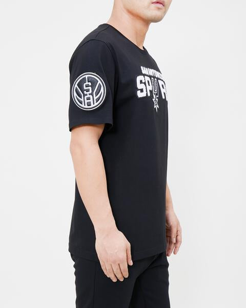 NBA SAN ANTONIO SPURS CLASSIC CHENILLE MEN'S TEE (BLACK)