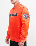 NFL CHICAGO BEARS BLOUSON EN SATIN À GRAND LOGO POUR HOMME (ORANGE)
