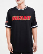NBA MIAMI HEAT CLASSIC CHENILLE MEN'S TEE (BLACK)