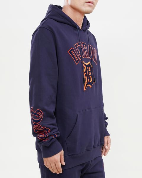 MLB DETROIT TIGERS CLASSIC MEN'S PULLOVER HOODIE (MIDNIGHT NAVY)