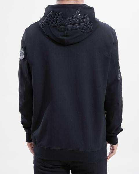 MLB ATLANTA BRAVES TRIPLE BLACK ZIPPER HOODIE  (BLACK)