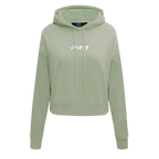 PRO STANDARD CLASSIC CHENILLE WHT LOGO WOMEN'S FLC CROPPED PO HOODIE (MOSS)