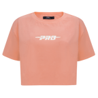 PRO STANDARD CLASSIC CHENILLE WHT LOGO WOMEN'S SJ BOXY TEE (GUAVA)