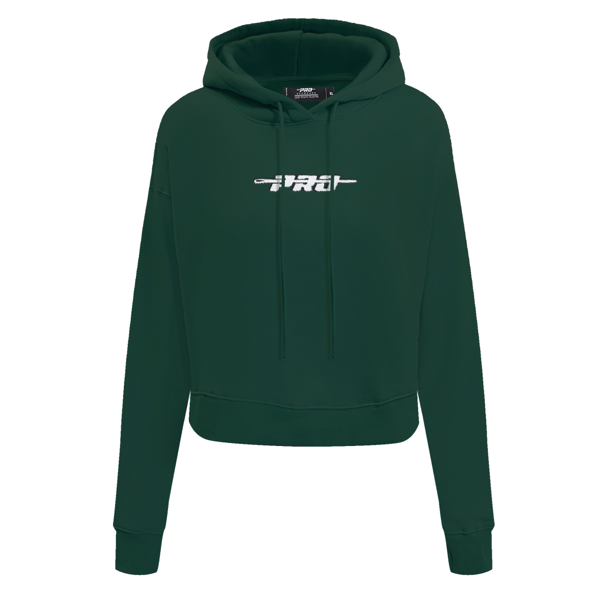 PRO STANDARD CLASSIC CHENILLE CHANDAIL À CAPUCHON COURT EN MOLLETON À LOGO BLANC POUR FEMME (VERT FORÊT)