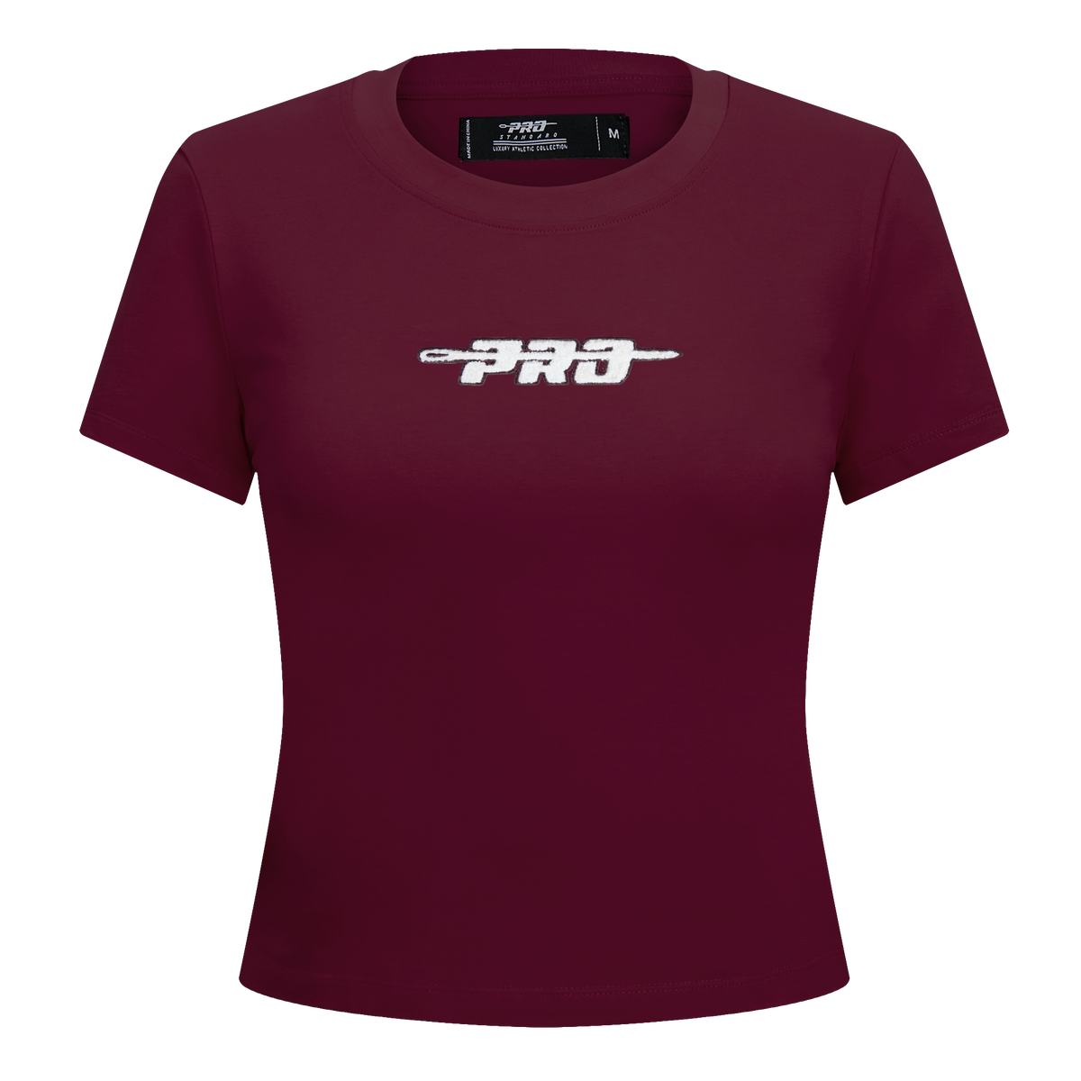 PRO STANDARD CLASSIC CHENILLE T-SHIRT BABY DOLL À LOGO BLANC POUR FEMME (LIE-DE-VIN)