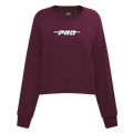 PRO STANDARD CLASSIC CHENILLE CHANDAIL À COL ROND EN MOLLETON À LOGO BLANC POUR FEMME (LIE-DE-VIN)