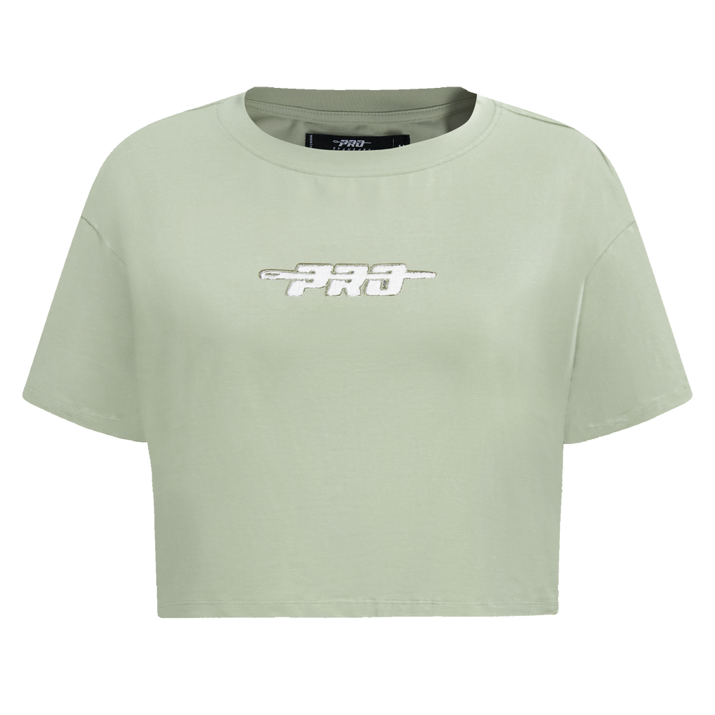PRO STANDARD CLASSIC CHENILLE WHT LOGO WOMEN'S SJ BOXY TEE (MOSS)