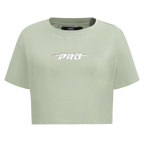PRO STANDARD CLASSIC CHENILLE WHT LOGO WOMEN'S SJ BOXY TEE (MOSS)