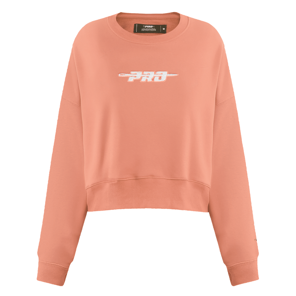 PRO STANDARD CLASSIC CHENILLE CHANDAIL À COL ROND EN MOLLETON À LOGO BLANC POUR FEMME (GOYAVE)