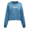 PRO STANDARD CLASSIC CHENILLE WHT LOGO WOMEN'S FLC CREWNECK (STEEL BLUE)