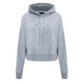 PRO STANDARD CLASSIC CHENILLE CHANDAIL À CAPUCHON COURT EN MOLLETON À LOGO BLANC POUR FEMME (GRIS CHINÉ FONCÉ)