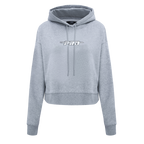 PRO STANDARD CLASSIC CHENILLE CHANDAIL À CAPUCHON COURT EN MOLLETON À LOGO BLANC POUR FEMME (GRIS CHINÉ FONCÉ)