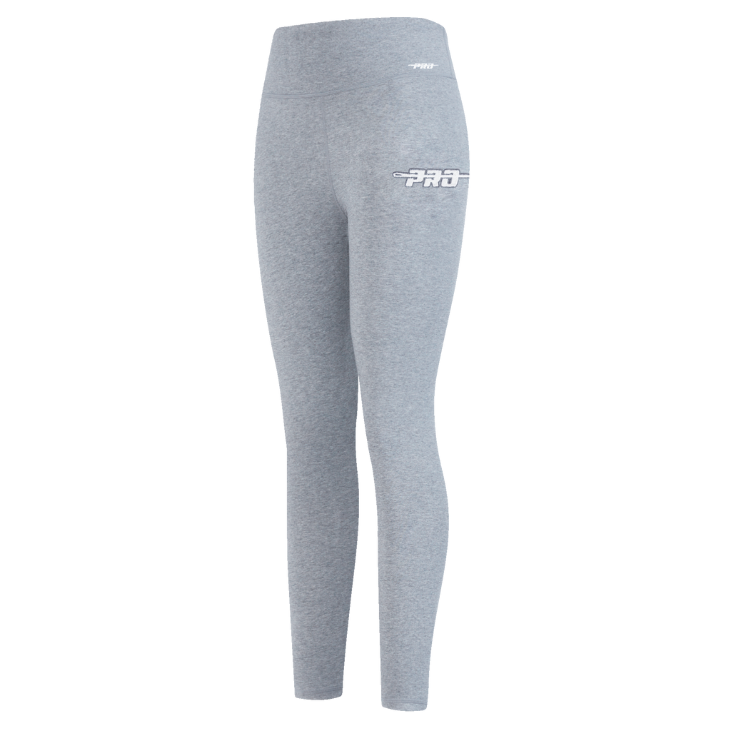 PRO STANDARD CLASSIC CHENILLE LEGGING EN JERSEY À LOGO BLANC POUR FEMME (GRIS CHINÉ FONCÉ)