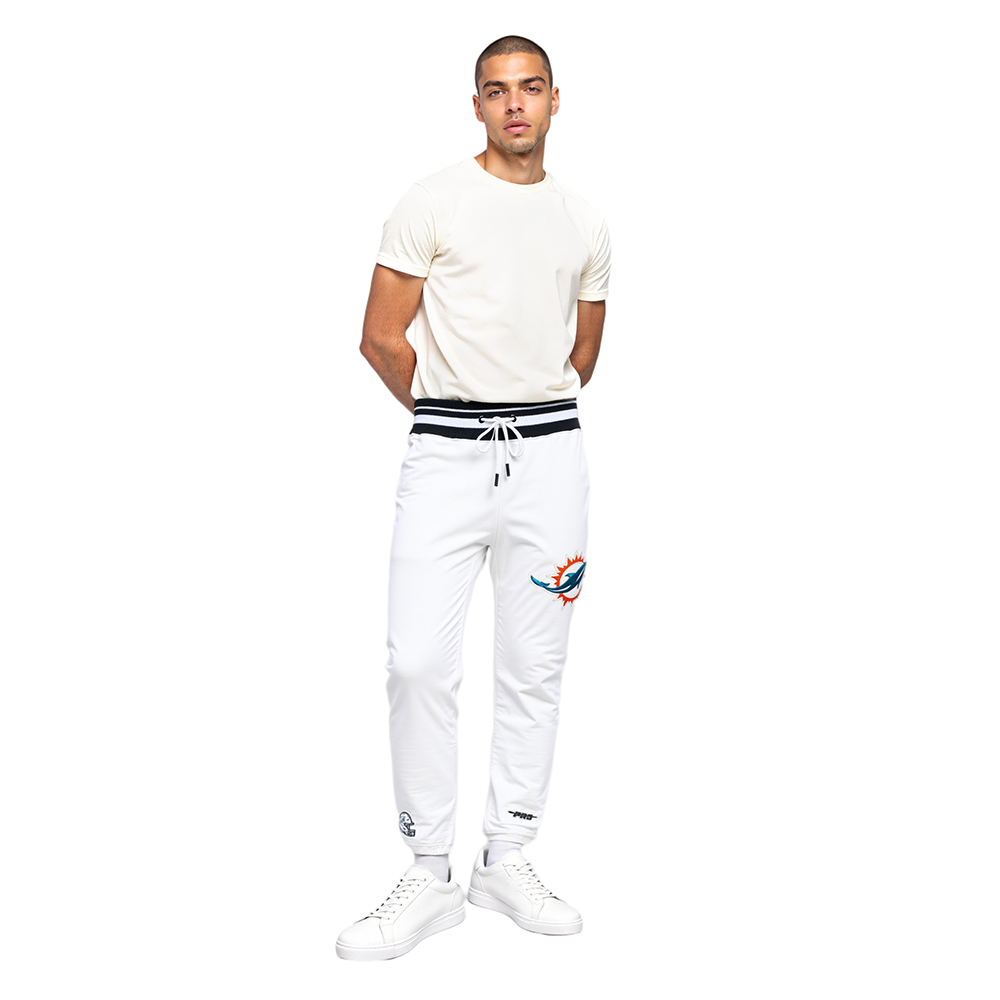 NFL MIAMI DOLPHINS PANTALON OUATÉ MASHUP CÔTELÉ POUR HOMME (BLANC/NOIR)