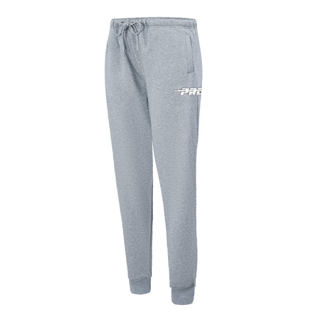 PRO STANDARD CLASSIC CHENILLE PANTALON OUATÉ EN MOLLETON À LOGO BLANC POUR FEMME (GRIS CHINÉ FONCÉ)