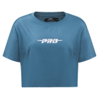PRO STANDARD CLASSIC CHENILLE WHT LOGO WOMEN'S SJ BOXY TEE (STEEL BLUE)
