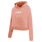 PRO STANDARD CLASSIC CHENILLE WHT LOGO WOMEN'S FLC CROPPED PO HOODIE (GUAVA)