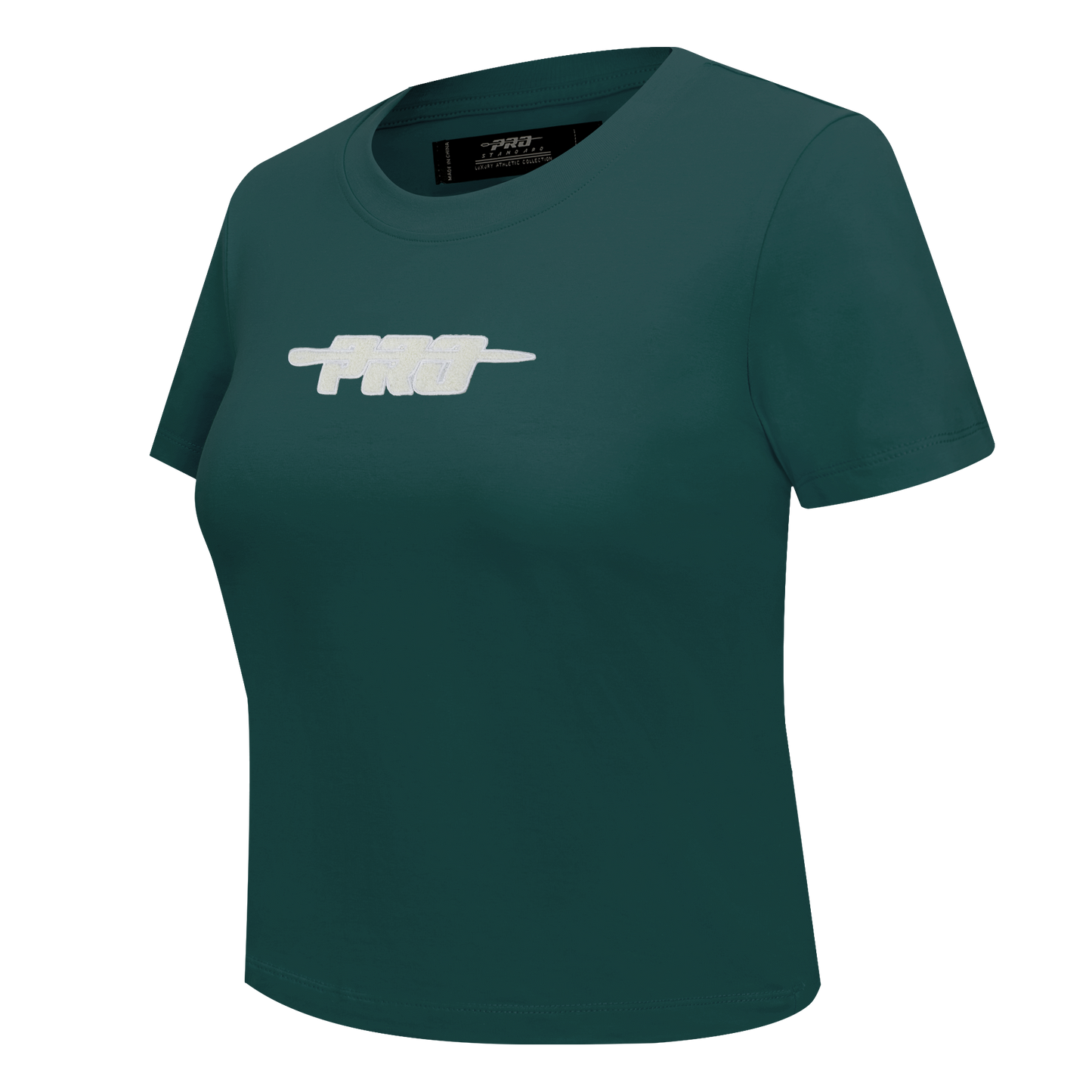PRO STANDARD CLASSIC CHENILLE WHT LOGO WOMEN'S BABY DOLL TEE (FOREST GREEN)