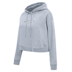 PRO STANDARD CLASSIC CHENILLE CHANDAIL À CAPUCHON COURT EN MOLLETON À LOGO BLANC POUR FEMME (GRIS CHINÉ FONCÉ)