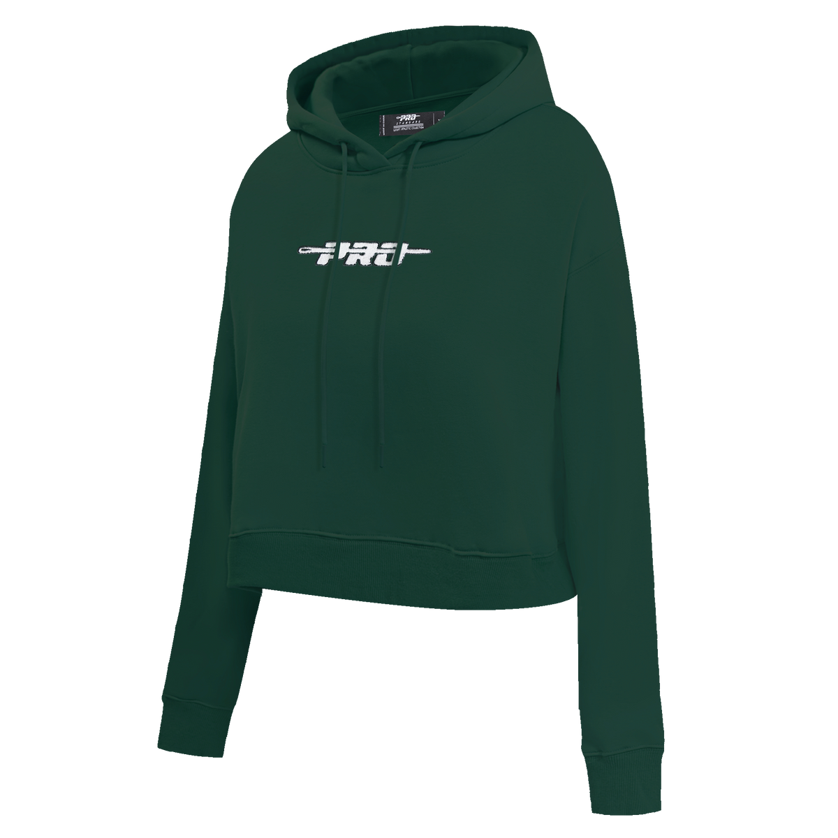 PRO STANDARD CLASSIC CHENILLE CHANDAIL À CAPUCHON COURT EN MOLLETON À LOGO BLANC POUR FEMME (VERT FORÊT)