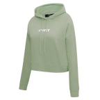 PRO STANDARD CLASSIC CHENILLE WHT LOGO WOMEN'S FLC CROPPED PO HOODIE (MOSS)