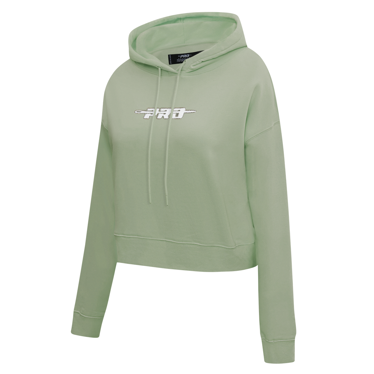 PRO STANDARD CLASSIC CHENILLE CHANDAIL À CAPUCHON COURT EN MOLLETON À LOGO BLANC POUR FEMME (VERT MOUSSE)