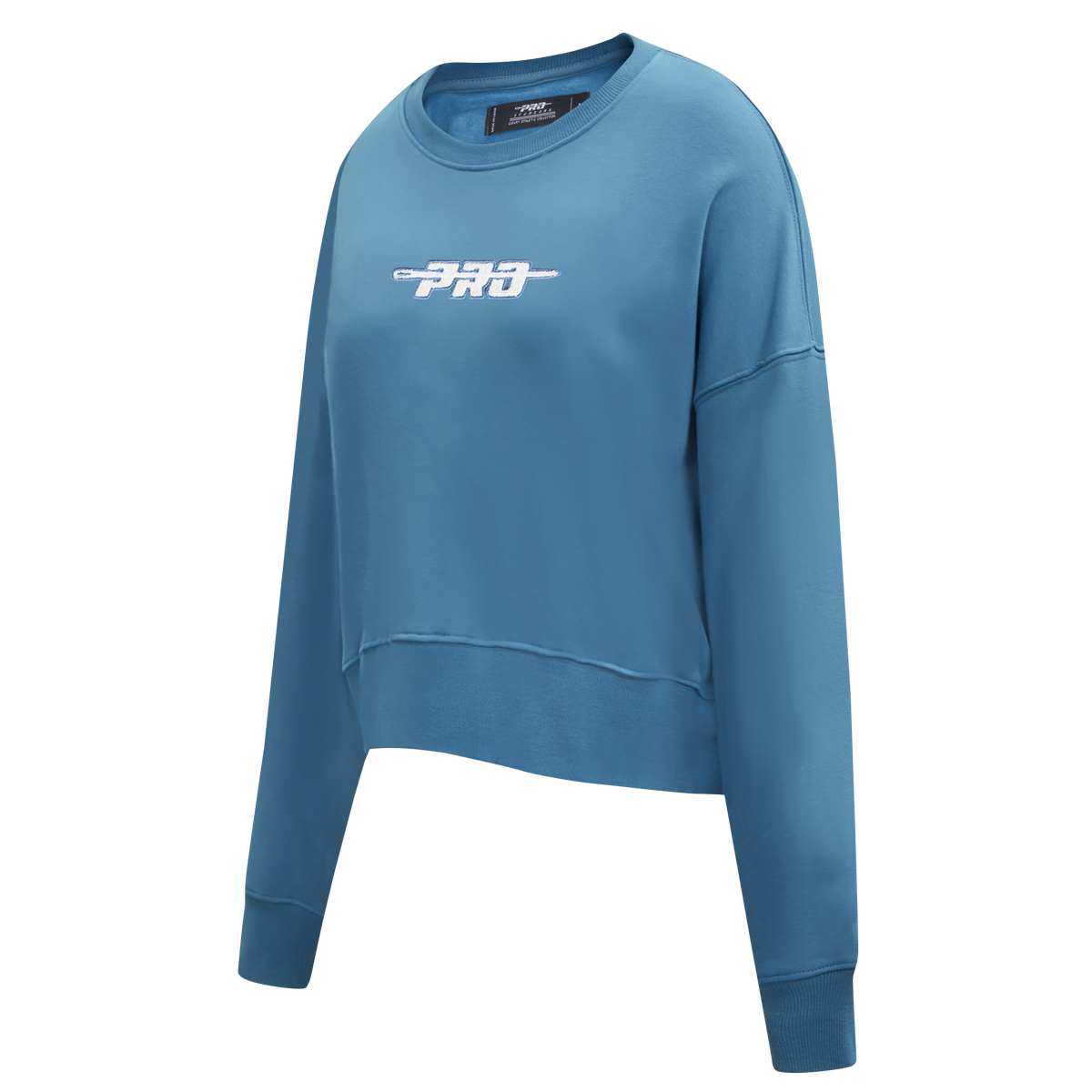 PRO STANDARD CLASSIC CHENILLE CHANDAIL À COL ROND EN MOLLETON À LOGO BLANC POUR FEMME (BLEU ACIER)
