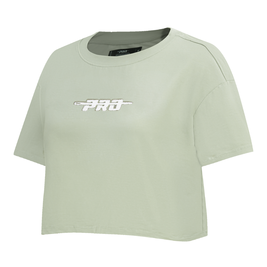 PRO STANDARD CLASSIC CHENILLE WHT LOGO WOMEN'S SJ BOXY TEE (MOSS)