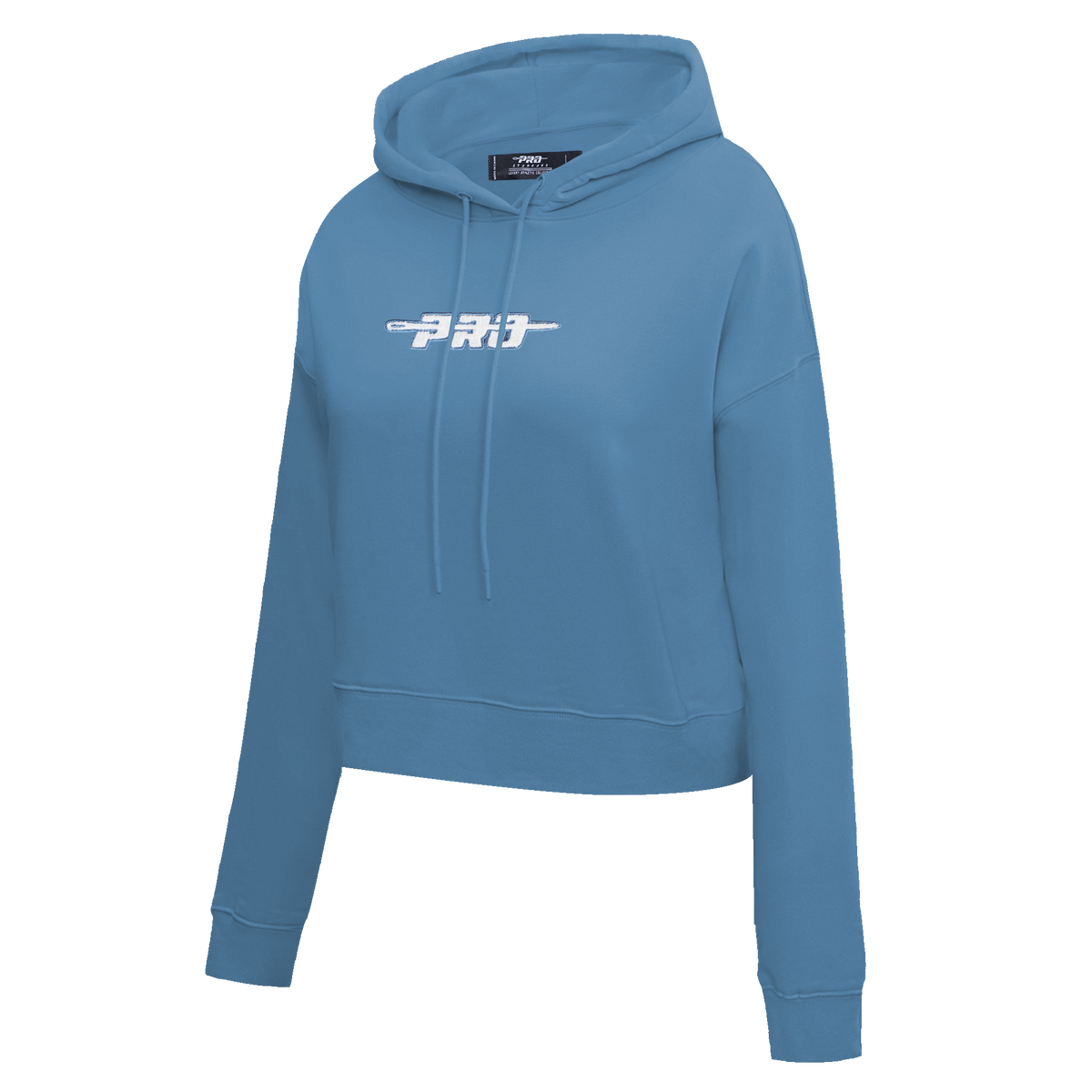 PRO STANDARD CLASSIC CHENILLE CHANDAIL À CAPUCHON COURT EN MOLLETON À LOGO BLANC POUR FEMME (BLEU ACIER)