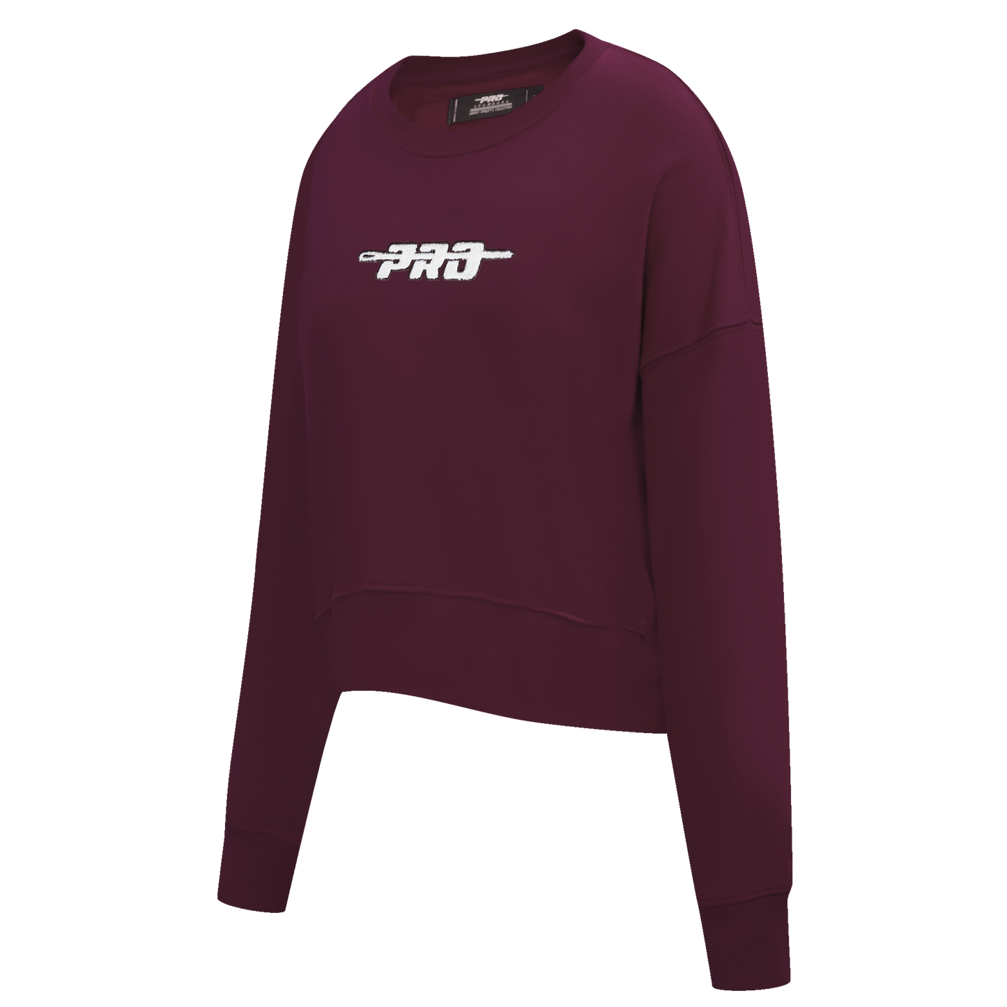 PRO STANDARD CLASSIC CHENILLE WHT LOGO WOMEN'S FLC CREWNECK (WINE)