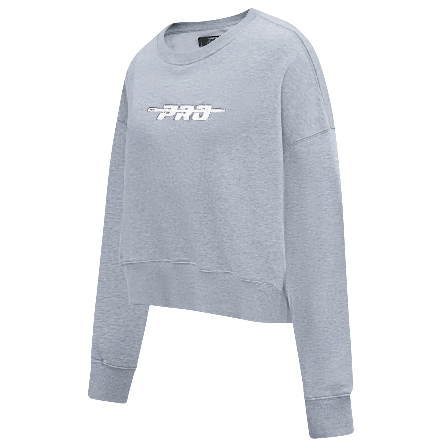PRO STANDARD CLASSIC CHENILLE WHT LOGO WOMEN'S FLC CREWNECK (DARK HEATHER GRAY)
