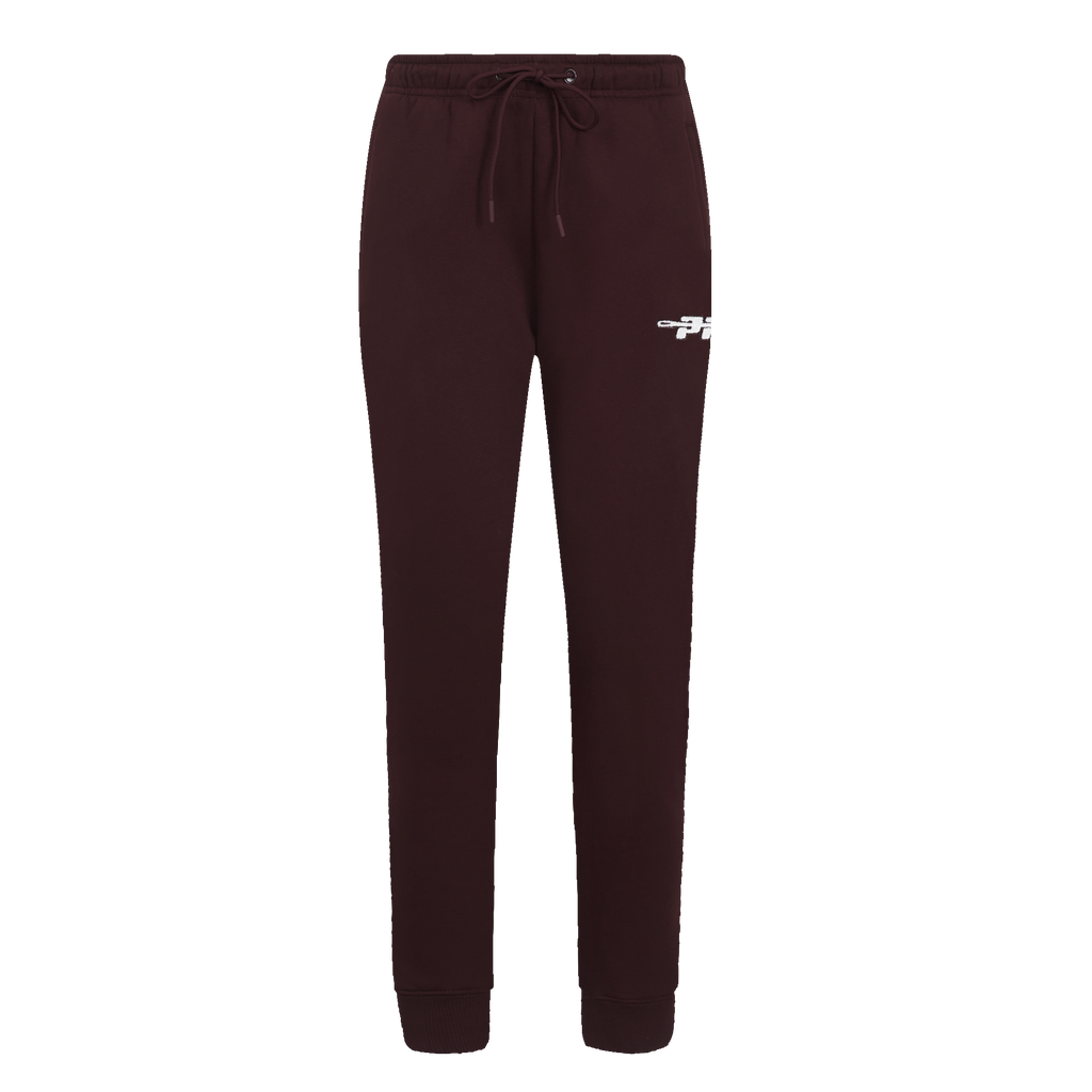 PRO STANDARD CLASSIC CHENILLE PANTALON OUATÉ EN MOLLETON À LOGO BLANC POUR FEMME (LIE-DE-VIN)