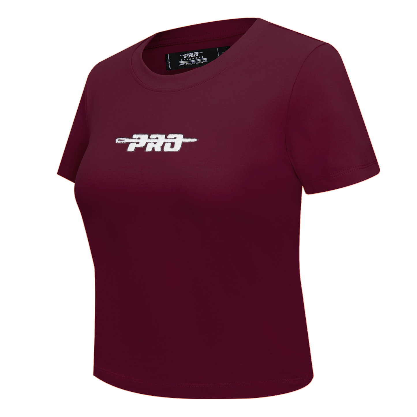 PRO STANDARD CLASSIC CHENILLE WHT LOGO WOMEN'S BABY DOLL TEE (WINE)