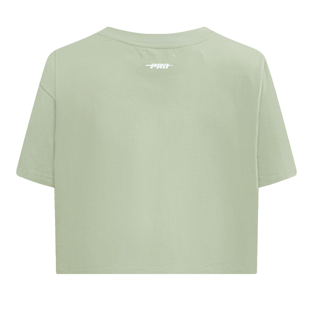PRO STANDARD CLASSIC CHENILLE WHT LOGO WOMEN'S SJ BOXY TEE (MOSS)
