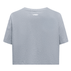 PRO STANDARD CLASSIC CHENILLE T-SHIRT EN JERSEY SIMPLE À COUPE CARRÉE ET À LOGO BLANC POUR FEMME (GRIS CHINÉ FONCÉ)