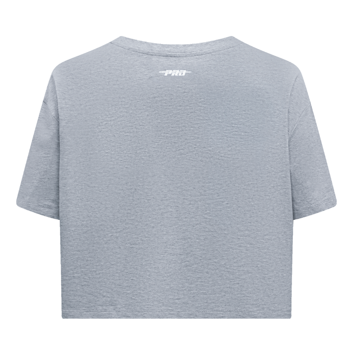 PRO STANDARD CLASSIC CHENILLE T-SHIRT EN JERSEY SIMPLE À COUPE CARRÉE ET À LOGO BLANC POUR FEMME (GRIS CHINÉ FONCÉ)