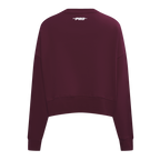 PRO STANDARD CLASSIC CHENILLE CHANDAIL À COL ROND EN MOLLETON À LOGO BLANC POUR FEMME (LIE-DE-VIN)