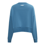 PRO STANDARD CLASSIC CHENILLE WHT LOGO WOMEN'S FLC CREWNECK (STEEL BLUE)