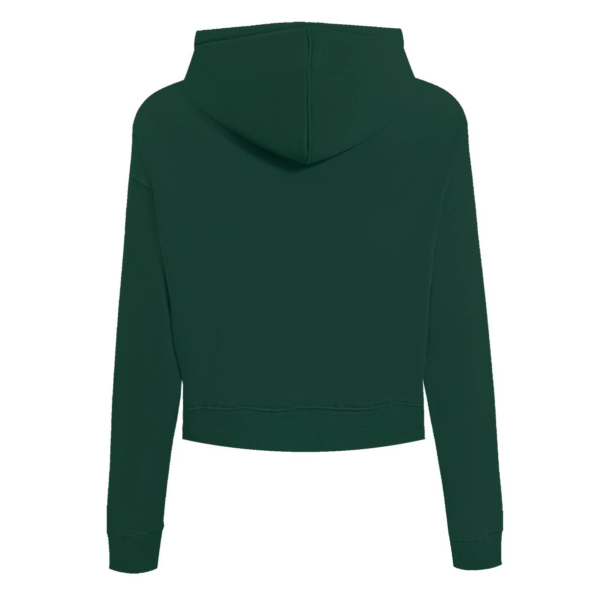 PRO STANDARD CLASSIC CHENILLE WHT LOGO WOMEN'S FLC CROPPED PO HOODIE (FOREST GREEN)