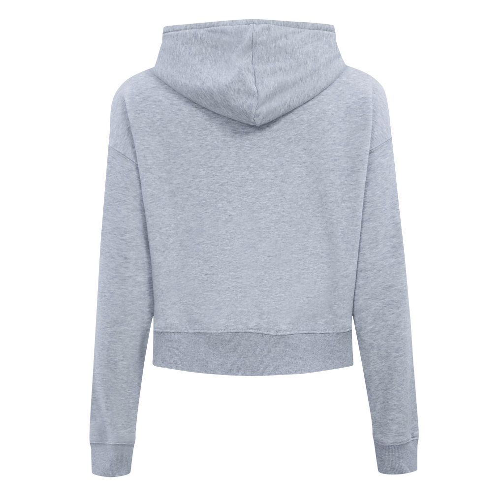 PRO STANDARD CLASSIC CHENILLE CHANDAIL À CAPUCHON COURT EN MOLLETON À LOGO BLANC POUR FEMME (GRIS CHINÉ FONCÉ)