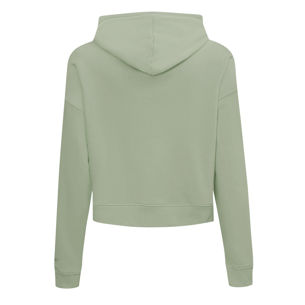PRO STANDARD CLASSIC CHENILLE WHT LOGO WOMEN'S FLC CROPPED PO HOODIE (MOSS)