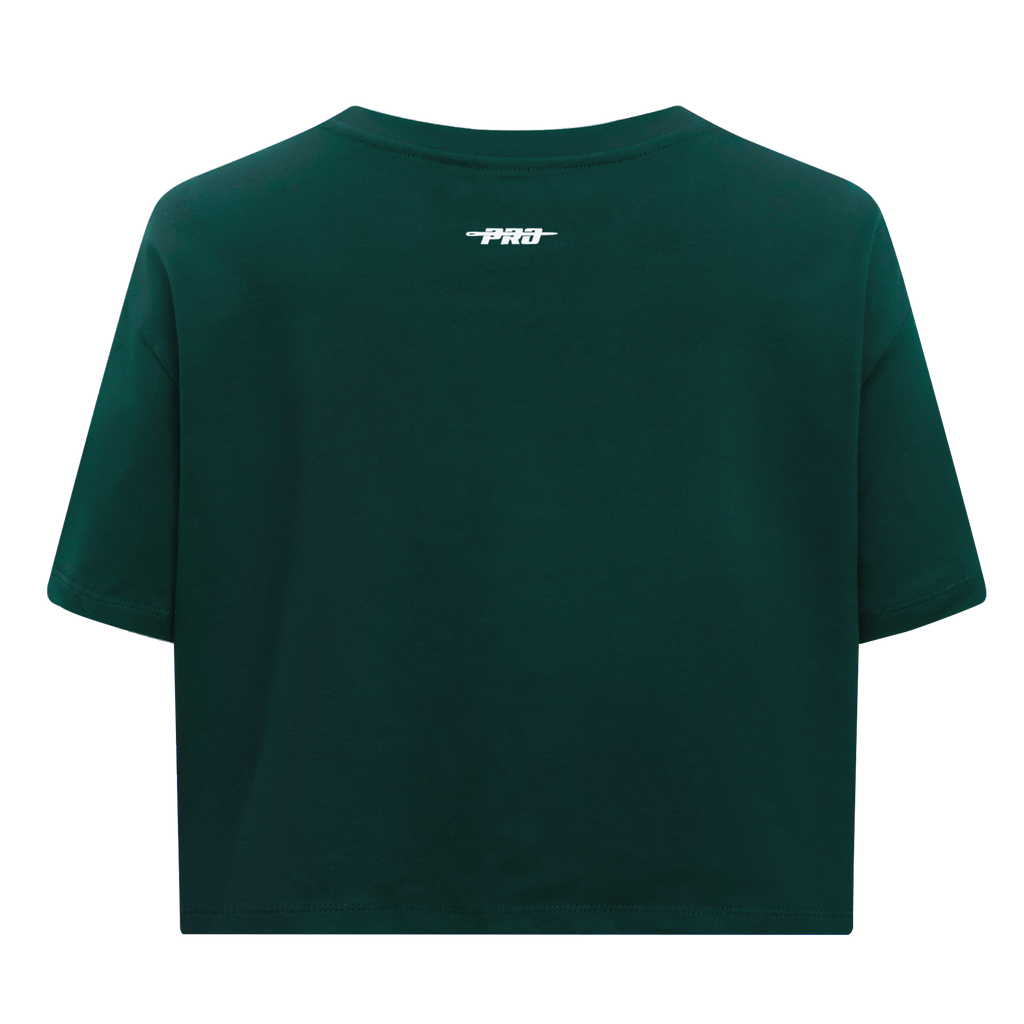 PRO STANDARD CLASSIC CHENILLE WHT LOGO WOMEN'S SJ BOXY TEE (FOREST GREEN)
