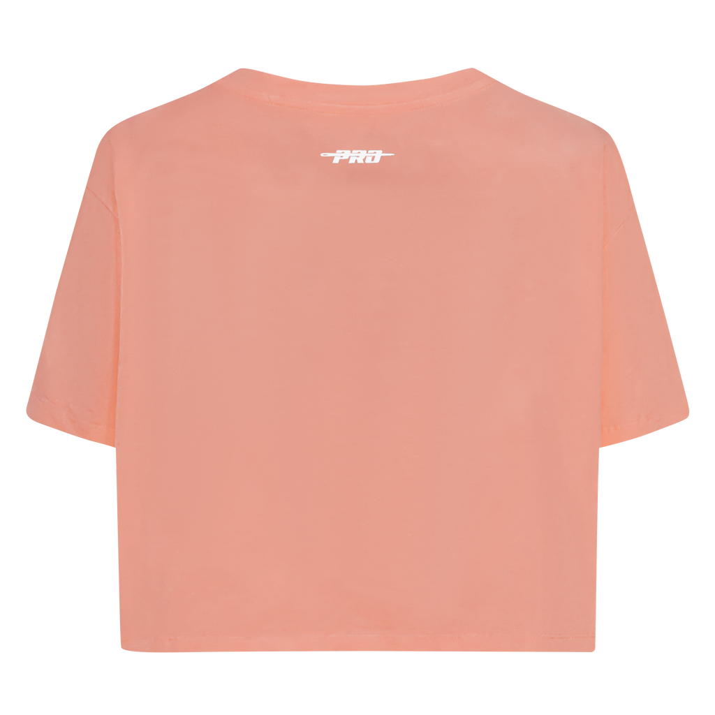 PRO STANDARD CLASSIC CHENILLE WHT LOGO WOMEN'S SJ BOXY TEE (GUAVA)