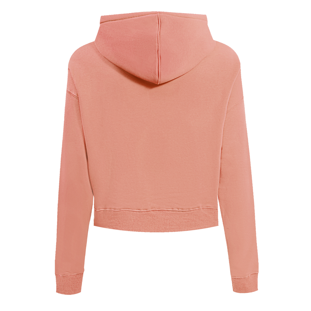 PRO STANDARD CLASSIC CHENILLE WHT LOGO WOMEN'S FLC CROPPED PO HOODIE (GUAVA)