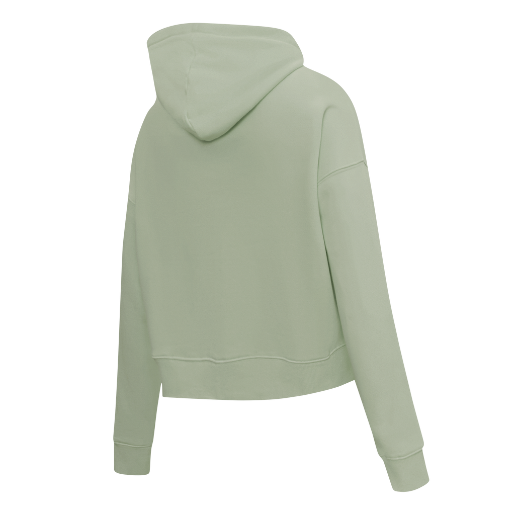 PRO STANDARD CLASSIC CHENILLE WHT LOGO WOMEN'S FLC CROPPED PO HOODIE (MOSS)