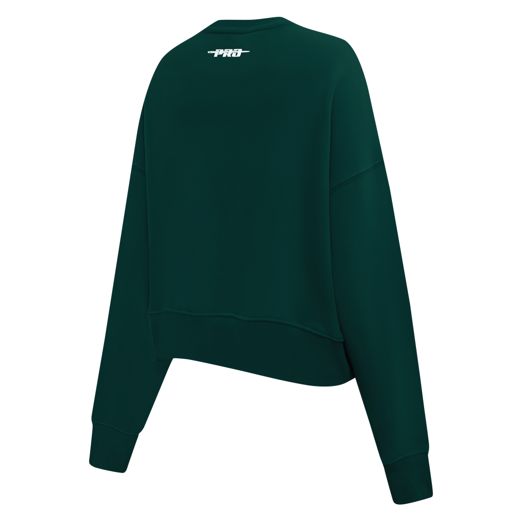 PRO STANDARD CLASSIC CHENILLE WHT LOGO WOMEN'S FLC CREWNECK (FOREST GREEN)