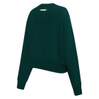 PRO STANDARD CLASSIC CHENILLE WHT LOGO WOMEN'S FLC CREWNECK (FOREST GREEN)